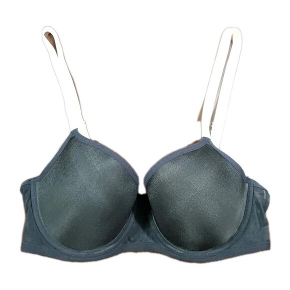 Natori Black Mesh Push-Up Bra Full Coverage Underwired 34B - Picture 1 of 9